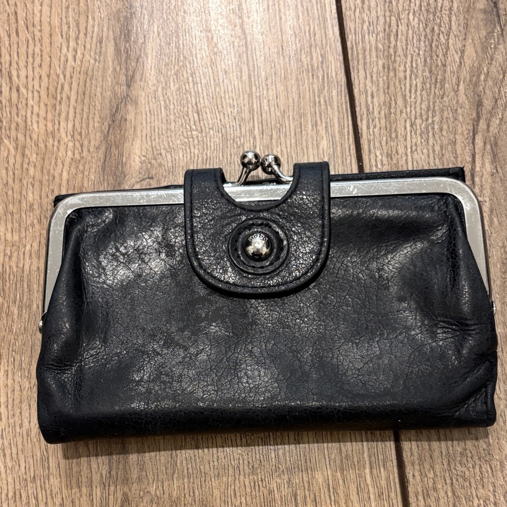 Hobo Black Leather Wallet